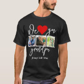 Aangepaste foto voor modern script | We houden van T-shirt (Voorkant)