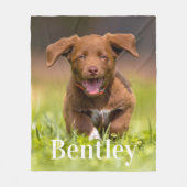 Aangepaste foto voor moderne Hondenliefhebber met  Fleece Deken (Voorkant)