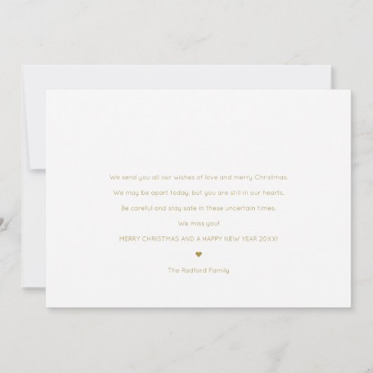 Aangepaste foto voor moderne kerstfeestelijke fees (Achterkant)