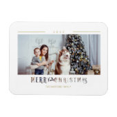 Aangepaste foto voor moderne kerstfeestelijke fees magneet (Horizontaal)