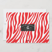 Aangepaste foto voor moderne kerstfeestelijke Zebr Feestdagenkaart (Achterkant)