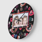 Aangepaste foto voor moderne kleurrijke regenboog grote klok (Hoek)