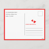 Aangepaste foto voor moderne rode harten Valentijn Feestdagenkaart (Achterkant)