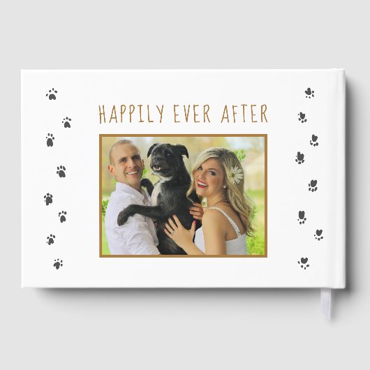 Aangepaste foto voor moderne scripts gastenboek (Achterkant)