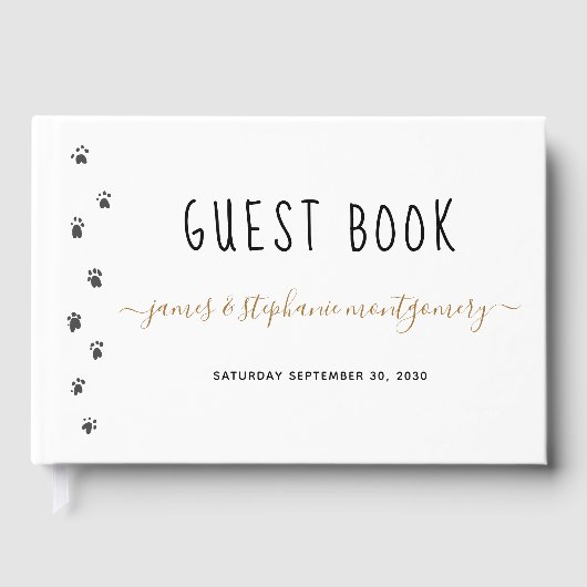 Aangepaste foto voor moderne scripts gastenboek (Voorkant)