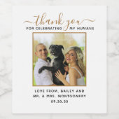 Aangepaste foto voor moderne scripts wijn etiket (Enkel label)