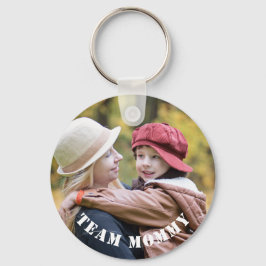 Aangepaste foto voor moderne team mama sleutelhanger