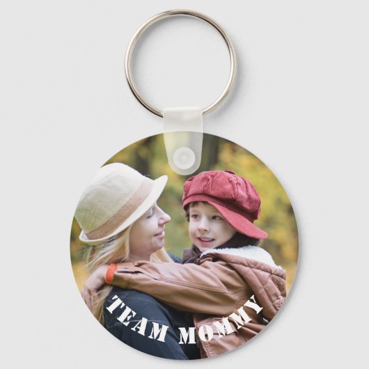 Aangepaste foto voor moderne team mama sleutelhanger (Voorkant)