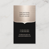 Aangepaste foto voor moderne zwarte en gouden soci visitekaartje (Achterkant)