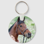 Aangepaste foto voor paarden sleutelhanger (Voorkant)