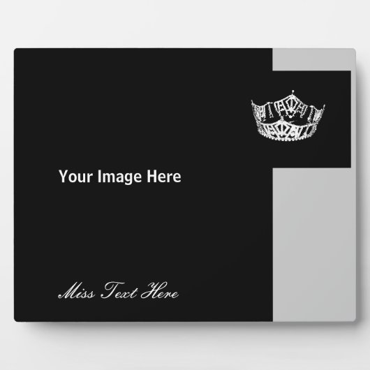 Aangepaste foto voor pageant Royalty Fotoplaat (Voorkant)