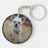 Aangepaste foto voor Pet Dog Memorial Sleutelhanger (Achterkant)