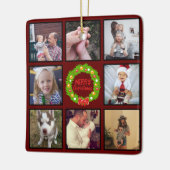 Aangepaste foto voor prettige kerstmis - Collage Keramisch Ornament (Links)