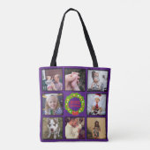 Aangepaste foto voor prettige kerstmis - Collage Tote Bag (Achterkant)