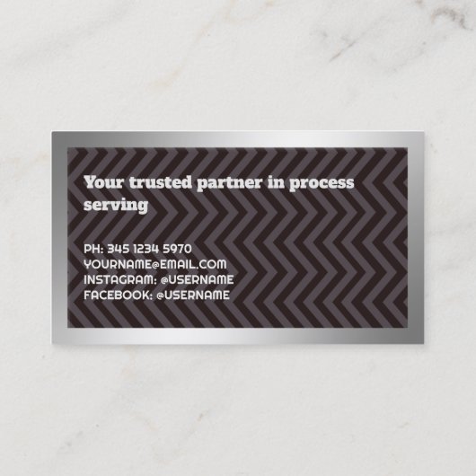 aangepaste foto voor processerver visitekaartje (Achterkant)