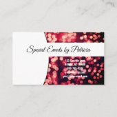 Aangepaste foto voor Professional Red Bokeh Visitekaartje (Achterkant)