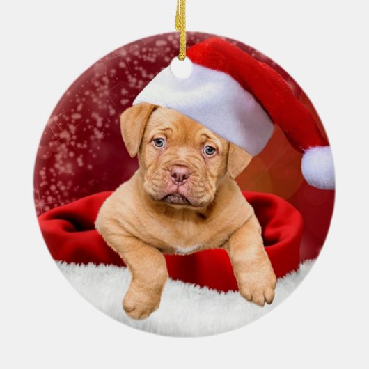 Aangepaste foto voor puppy Dog Keramisch Ornament (Achterkant)