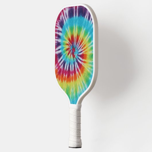 Aangepaste foto voor regenboogspiraal pickleball paddle (Links)