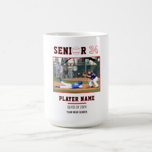 Aangepaste foto voor seniorennacht honkbal koffiemok