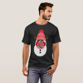 Aangepaste foto voor Snowman-kerstfeest T-Shirt (Voorkant volledig)