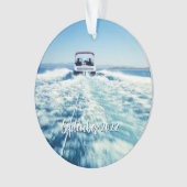 Aangepaste foto voor sportsnelheid in water ornament (voorkant)