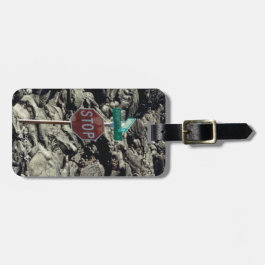 Aangepaste foto voor stoppen met Java Bagagelabel (Voorkant horizontaal)