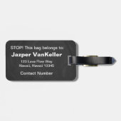 Aangepaste foto voor stoppen met Java Bagagelabel (Achterkant horizontaal)