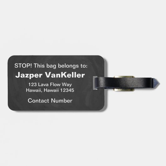 Aangepaste foto voor stoppen met Java Bagagelabel (Achterkant horizontaal)