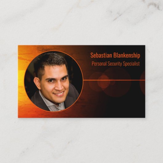 Aangepaste foto voor Sunset Art Security Professio Visitekaartje (Voorkant)