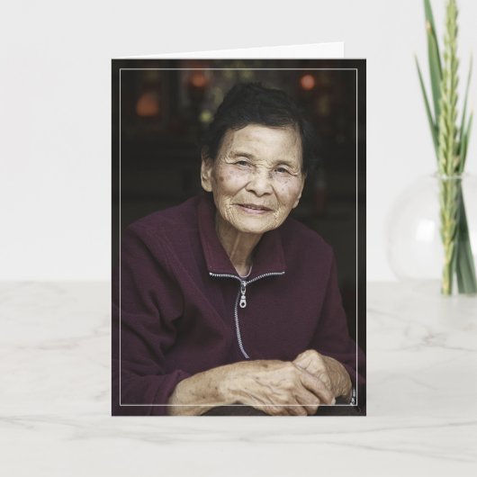 Aangepaste foto voor sympathie Memorial Funeral Bedankkaart (Voorkant)