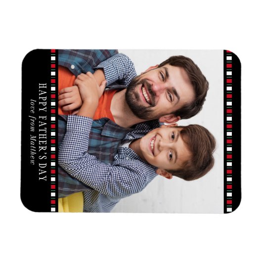 Aangepaste foto voor vaderdag Moderne Aangepast Magneet (Horizontaal)