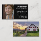 Aangepaste foto voor zakelijk onroerend goed kleur visitekaartje (Voorkant / Achterkant)