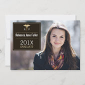 Aangepaste foto voor zwart en gouden zurgen Afstud Kaart (Voorkant)