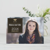 Aangepaste foto voor zwart en gouden zurgen Afstud Kaart (Staand voorkant)