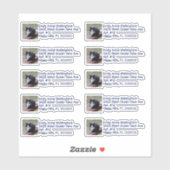 Aangepaste foto-vormige retouradreslabels sticker (Vel)