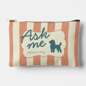 Aangepaste foto Vraag me over mijn hond Poodle Etui (Voorkant)