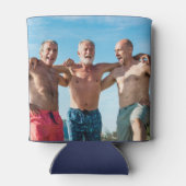 Aangepaste foto vrienden groep persoonlijk leuk blikjeskoeler (Achterkant)