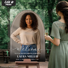 Aangepaste foto vrijgezellenfeest Acrylaat Boog We Acryl Bord