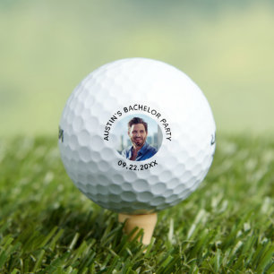 Aangepaste foto vrijgezellenfeest gepersonaliseerd golfballen
