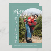 Aangepaste foto Vrolijk en helder kerstkaart (Voorkant / Achterkant)