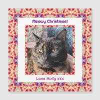 Aangepaste Foto Vrolijk Kerstfeest Jolly Pet Cat K