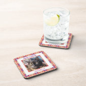 Aangepaste Foto Vrolijk Kerstfeest Jolly Pet Cat K Bier Onderzetter (Rechterzijde)