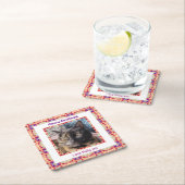 Aangepaste Foto Vrolijk Kerstfeest Jolly Pet Cat K Kartonnen Onderzetters (Insitu)