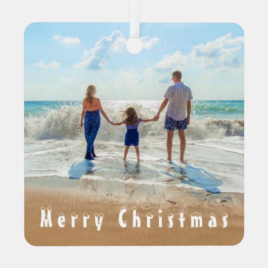 Aangepaste Foto Vrolijk Kerstfeest Ornamenten met (Achterkant)