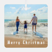 Aangepaste Foto Vrolijk Kerstfeest Ornamenten met (Voorkant)