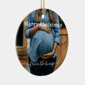 aangepaste foto vrolijk kerstfeest vanaf de bult keramisch ornament (Rechts)
