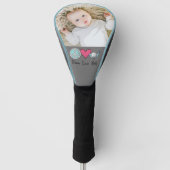Aangepaste foto Vrouw Oma Moeder Vrede Liefde Golf Golfheadcover (Voorkant)