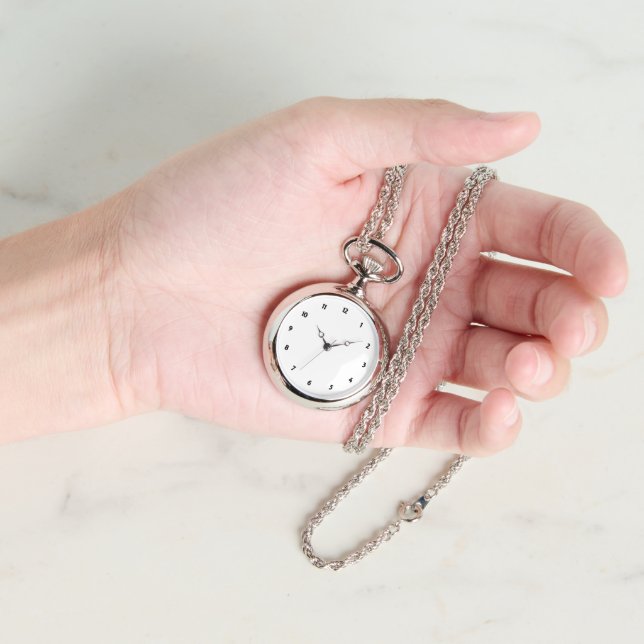 Aangepaste Foto Vrouwen Zilveren Ketting Horloge (Hand)