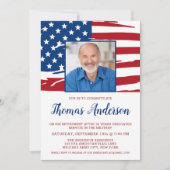 Aangepaste foto VS vlag militaire aftredingspartij Kaart (Voorkant)