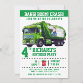 Aangepaste foto vuilniswagen Verjaardagsfeest Kaart (Voorkant)